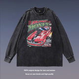 Men Long Sleeve Shirt West Coast Wash Long Sleeve Bottoming T-shirt Men and Women Vibe
