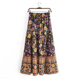 Women Skirt Women's Vintage Flower Print Skirt