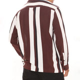 Men Shirt Striped Fashion Cardigan Men's Shirt