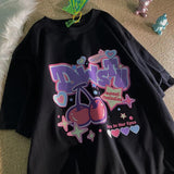 Women T Shirt Fruit Print Harajuku Tshirt Kawaii Loose Short