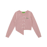 Women Sweater Short Sweater Decorative Long Sleeve Girls' Tops