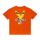 Amiri T Shirt Yellow Rabbit Head Beauty Casual Round Neck
