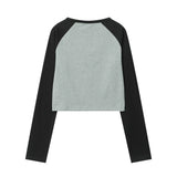 Women Long Sleeve T-Shirt Retro Cat Printing Long Sleeve T-shirt Girls Spring and Autumn Sleeve