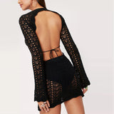 Women Sweater Dress Long Sleeve Dress Tight Skirt