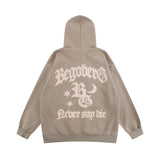 Men Hoodie Printed Hoodie Washed Autumn Long Sleeve Loose