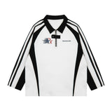 Men Hoodie Lapel Sports Sweater Men's Spring and Autumn Long Sleeve Loose Polo Shirt Pullover Top