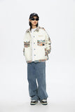 Unisex Jacket Autumn Ethnic Style Splicing Coat Women's Clothing
