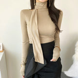 Women Long Sleeve Shirt Female Purple White
