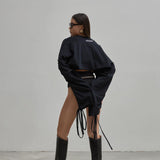 Women Sweatshirt Loose Spring Sweater Women's Long Sleeve Short Coat