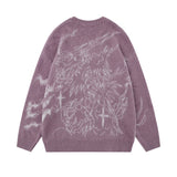 Women Sweater Girls' Autumn and Winter Loose Casual Long-Sleeved Sweater Coat