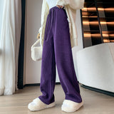 Palazzo Pants Corduroy Wide-Leg Pants Women's Autumn High Waist Straight Casual