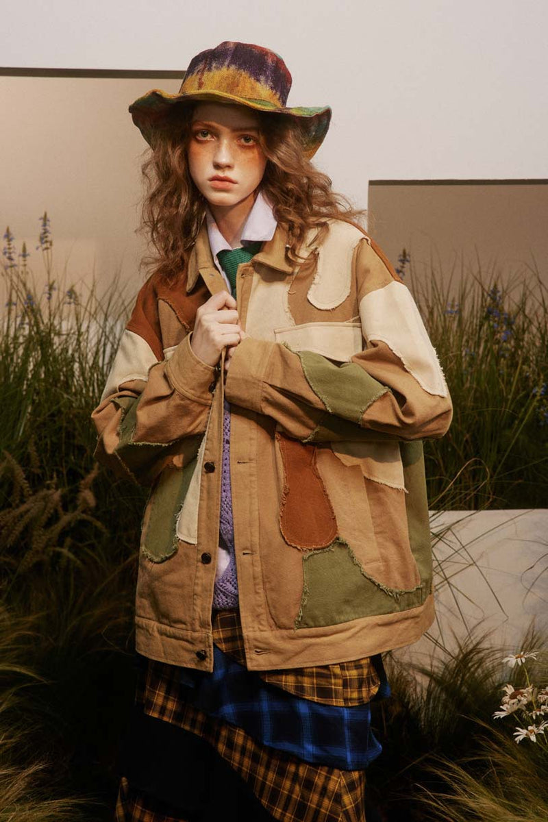 Unisex Jacket Autumn Irregular Splicing Coat Women's Clothing
