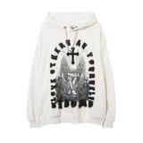 Men Hoodie Angel Devil Skull Printed Hoodie