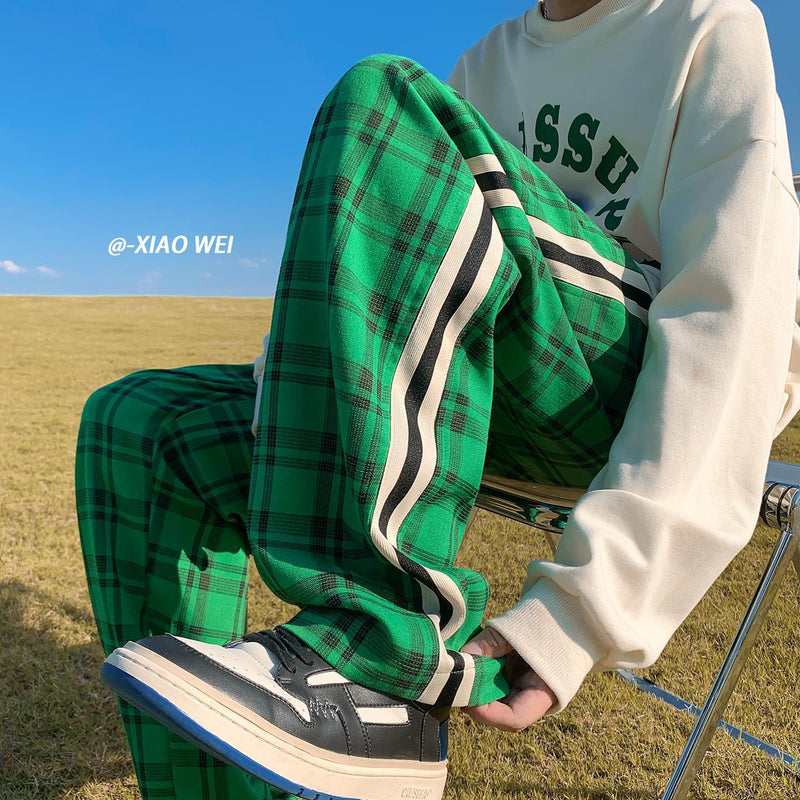 Men Sweatpants High Street Straight Wide Leg Pants