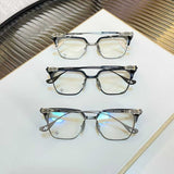 CHH Chrome Hearts Glasses 925 Sterling Silver Eyebrow Frame Side Hollow Structure Glasses Frame