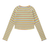 Women Sweater Short Sweater Women's Casual round Neck Spring and Summer Long Sleeves Top