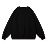 Men Hoodie Graffiti Printed Crew Neck Sweatshirt Men's Trendy Casual Loose
