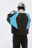 Unisex Jacket Fall Multi-Color Mosaic Stand Collar Coat Women's Clothing