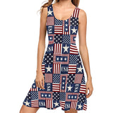 National Flag Day Dress Summer Print Dress Women's Vest