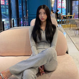 Women Long Sleeve Shirt Suit Sweater Long Sleeve Women's Trousers Casual
