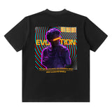 Men T Shirt Retro Fashion Brand Short Sleeve T-shirt Men and Women Loose Pure Cotton Couple
