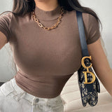 Women Cotton T Shirt Summer round Neck Short Sleeves