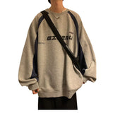 Men Hoodie round Neck Sweater Men's Spring and Autumn Loose