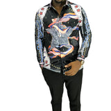 Men Shirt Summer Men's Long Sleeve Shirt Retro