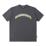 Men T Shirt Vintage Letter Print Short Sleeve T-shirt Men and Women Casual
