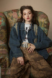 Unisex Jacket Autumn Contrast Color Denim Coat Women's Clothing