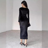 Women Dresses Women's Autumn and Winter Long Dress Slim Fit Dress