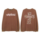 Men Long Sleeve Shirt Hip Hop Portrait Printing Long Sleeve T-shirt Men and Women Loose Couple