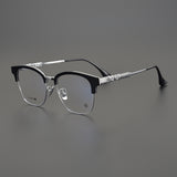CHH Chrome Hearts Glasses Vintage Ultra Light Half Frame Myopia Glasses Frame