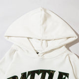 Men Fleece Lined Hoodie Embroidered Hoodie Men's Ins Casual Loose Hoodie Autumn and Winter