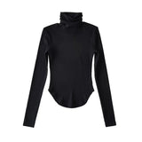 Women T-Shirt Autumn and Winter Stretch Tight Long-Sleeved T-shirt Top