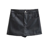 Women Skirt Pu Half-Length Short a Words