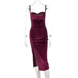 Homecoming Dresses Tight Fashion Slim Slim Split Suspender Dress