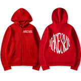 Italian Rock Band Maneskin Logo Zipper Hoodie Men's