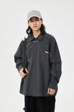 Unisex Jacket Fall Hook & Loop Shirt Women's Clothing
