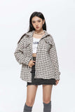 Unisex Jacket Autumn Plaid Monochrome Casual Shirt Women's Clothing