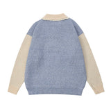 Women Sweater Color Matching Letters Sweater Women's Loose Autumn Sweater
