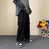 Men Sweatpants Functional Overalls Men's Autumn Loose Wide-Leg Casual Pants