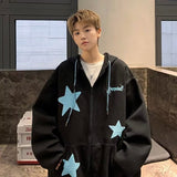 Men Hoodie Vintage XINGX Cardigan Sweater Men's Spring and Autumn Coat