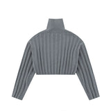 Women Sweater Short Sweater for Girls Spring and Autumn Casual Long Sleeve Sweater