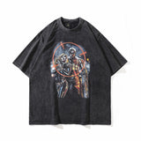 Men T Shirt Cartoon Printed Short-Sleeved T-shirt Baby Boy and Girl Summer Loose Couple