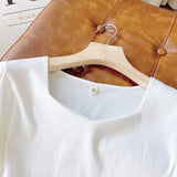 Women T-Shirt Slim Fit Summer Short Sleeve Bottoming Shirt Top
