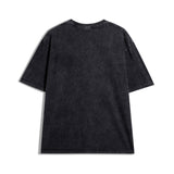 Men T Shirt Printed Vintage Wash Short Sleeve T-shirt Men and Women Hip Hop