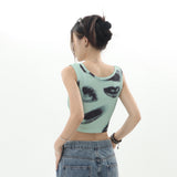 Women T-shirt Printed Vest Women's Bottoming Shirt Summer Sleeveless