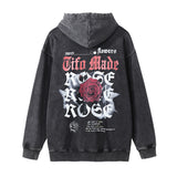 Men Hoodie Letter Sweater Men's Ins Loose Worn Washed Old Hoodie