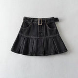 Women Skirt Denim Skirt Women's High Waist Skirt
